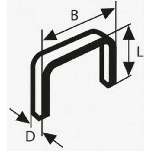 BOSCH Agrafe a fil plat de, type 51, 10 x 1 x 6mm 2609200200 BOSCH Agrafe a fil plat de, type 51, 10 x 1 x 6mm 2609200200