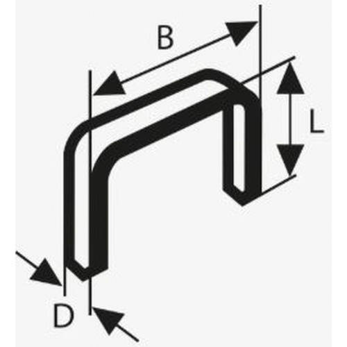 BOSCH Agrafe a fil plat de, typ 52, 12,3 x 1,25 x 8mm 2609200205