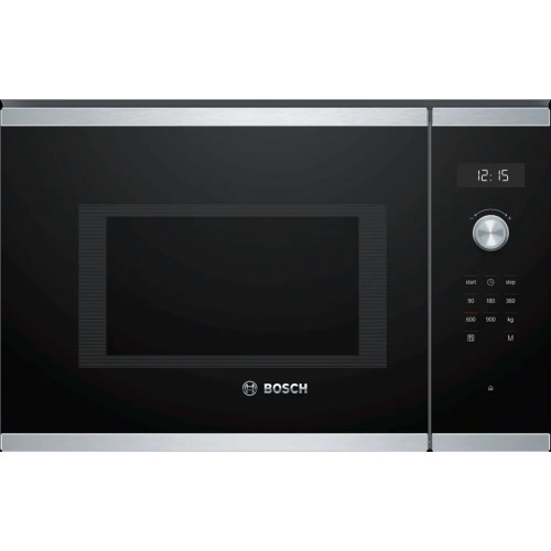 Bosch Série 6 Micro-ondes intégrable 59 x 38 cm Inox BFL554MS0 Bosch Série 6 Micro-ondes intégrable 59 x 38 cm Inox BFL554MS0