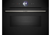 Bosch Série 8 Four encastrable compact avec fonction micro-ondes 60 x 45 cm Noir CMG7761B1
