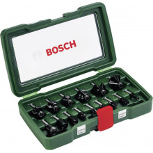 BOSCH Kit de 15 fraises en carbure de tungstene 2607019469