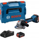 BOSCH GWS 18V-8 PROFESSIONAL Meuleuse angulaire sans fil, 2x 4,0 Ah, L-BOXX 136 06019N9002