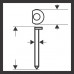 BOSCH Clou de finition DA, SK64-34 38G 2608200520