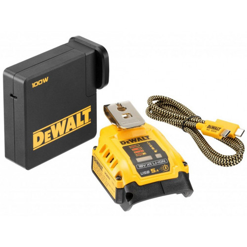 DeWALT DCB094K Chargeur combiné avec fonction powerbank pour batteries 18 volts XR et XR