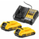 DeWALT DCB1104D2 Pack Chargeur DCB1104 + 18V 2x2,0Ah