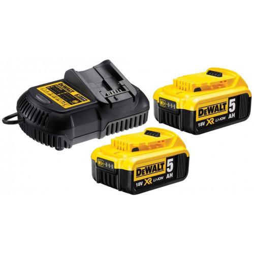 DeWALT DCB115P2 Pack Chargeur DCB115 + 18V 2x5,0Ah