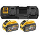 DeWALT DCB132X2 Pack XR FlexVolt Chargeur DCB132 + 54V 2x9,0Ah