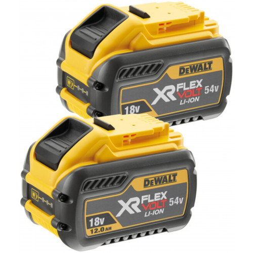 DeWALT DCB548Y2-XJ Kit de 2 batteries FlexVolt XR (4,0 Ah/12,0 Ah – 18 V/54 V)