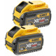 DeWALT DCB548Y2-XJ Kit de 2 batteries FlexVolt XR (4,0 Ah/12,0 Ah – 18 V/54 V)