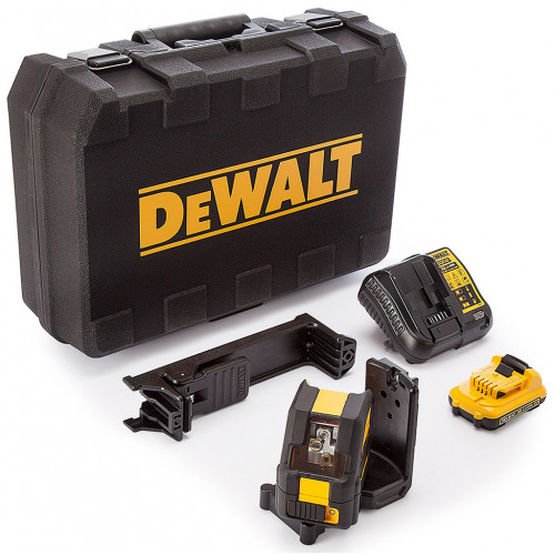 DeWALT DCE088D1R Niveau a bulle laser auto-nivelant rouge XR (10,8V/2,0Ah) Tstak