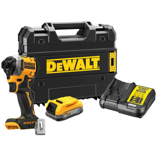 DeWALT DCF850E1T Visseuse a chocs 1/4" (208Nm/18V/1x1,7Ah PowerStack) Tstak