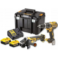 DeWALT DCK2080P2T Combopack Perceuse-visseuse DCD791 + Meuleuse DCG405 (2x5,0Ah/18V)