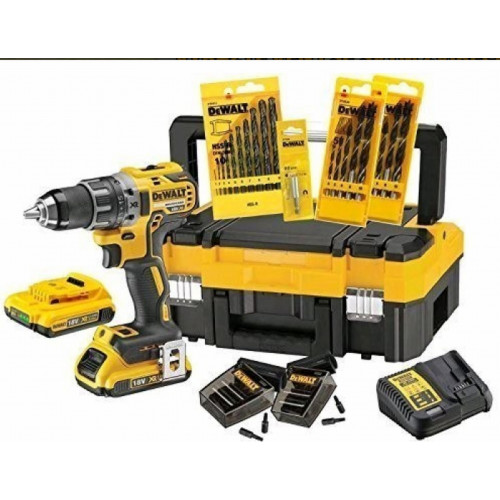 DeWALT DCK791D2T Perceuse-visseuse sans fil 18V, 2x2Ah, avec 71-pcs. accessoires, TSTAK I