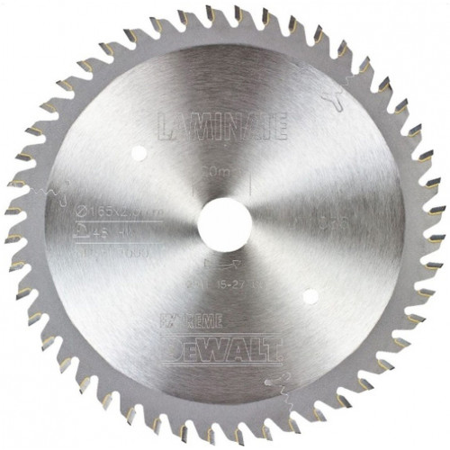 DeWALT DT1086 Lame pour scie circulaire plongeante Extreme Workshop, 165x20mm, 48 dents