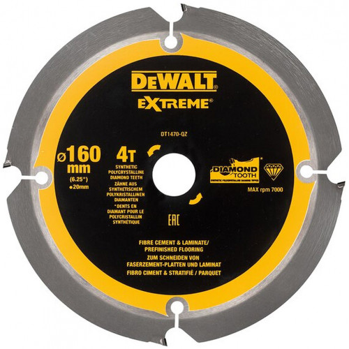 DeWALT DT1470 Lame de scie circulaire PCD 160/20 mm 4Z