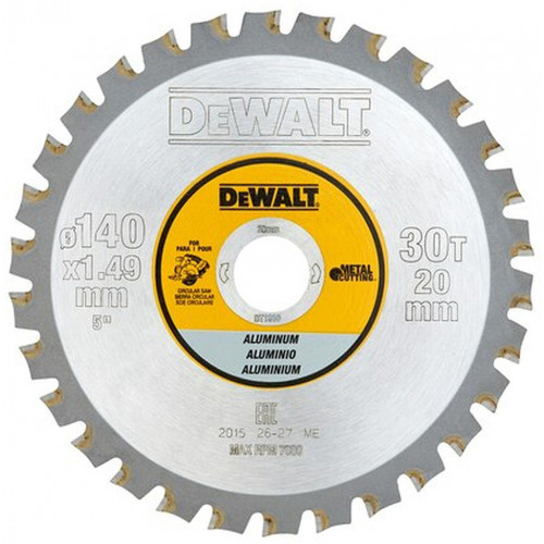 DeWALT DT1910 Lame de scie circulaire, Argen 140x20mm