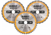 DeWALT DT1962 Jeu des lames de scie circulaire, 3-pcs