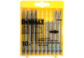 DeWALT DT2294 Coffret de 10 lames de scie sauteuse bois et métal Attache en T