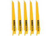 DeWALT DT2359 BI-Metal 152 x 3.6 - 5.1 mm Lames de scie sabre 5 Pieces