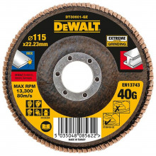 DeWALT DT30601 Disque a Lamelle K40 Plat, Gris, 115 mm