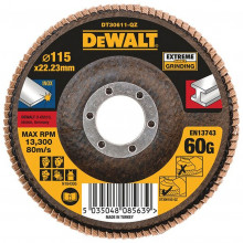 DeWALT DT30611 Disque a Lamelle K40 Plat, Gris, 125 mm