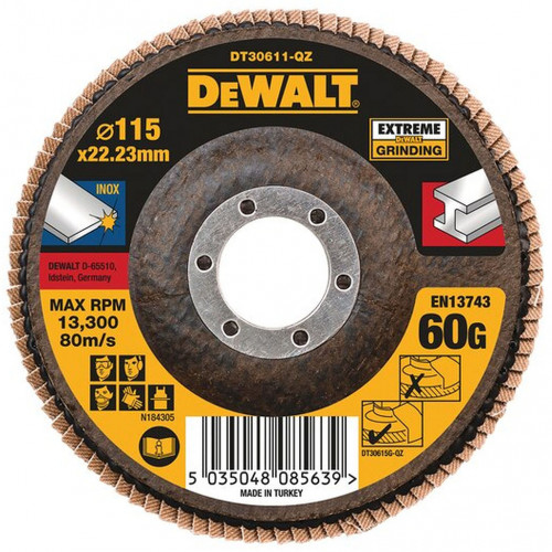 DeWALT DT30611 Disque a Lamelle K40 Plat, Gris, 125 mm