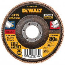 DeWALT DT30621 Disque abrasif lamellé Extreme pour métal 115 mm, plat, grain 80
