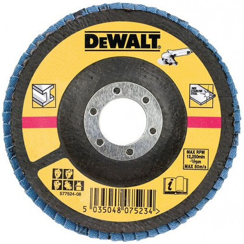 DeWALT DT3308-QZ Disque a lamelles type 27 - grain 36, 125 mm, 1pcs DeWALT DT3308-QZ Disque a lamelles type 27 - grain 36, 125 mm, 1pcs