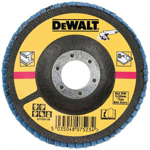 DeWALT DT3310-QZ Disque a lamelles type 27 - grain 80, 125 mm, 1pcs DeWALT DT3310-QZ Disque a lamelles type 27 - grain 80, 125 mm, 1pcs