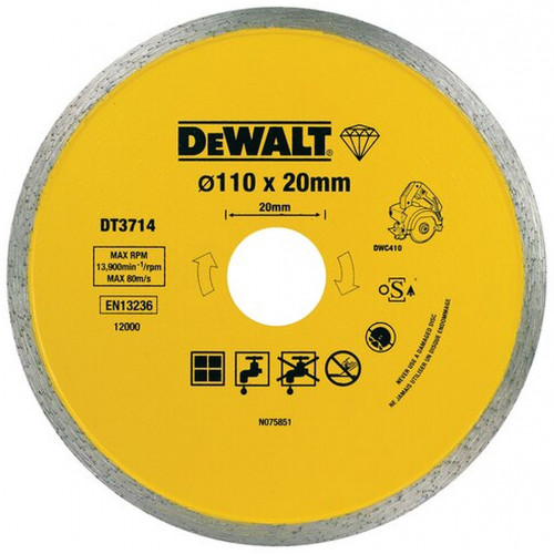 DeWALT DT3714 Roue diamantée 110x20 Professional Economy