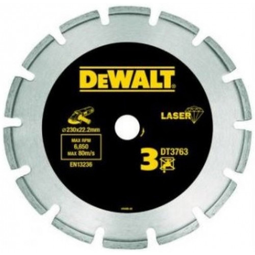 DeWALT DT3761 Disque Laser Pour Béton Dur/Granités 125X22.2mm, Hauteur Segment 7.5mm