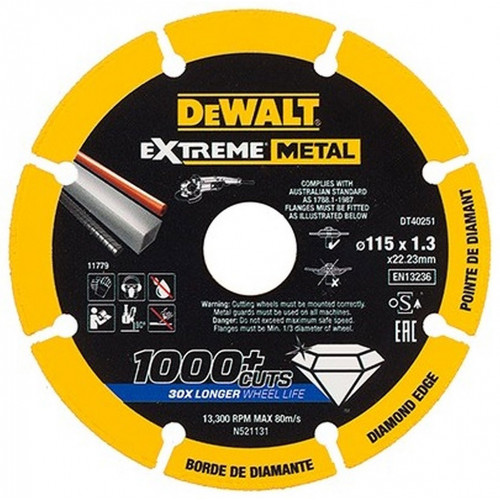 DeWALT DT40251 Disque de coupe diamanté 115 x 22,2 mm