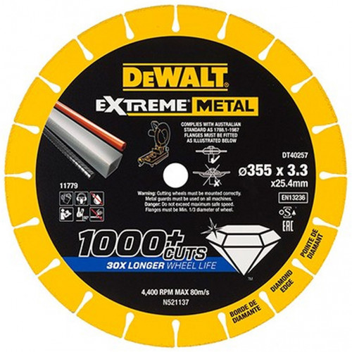 DeWALT DT40257 Disque de coupe diamanté 355 x 25,4 mm