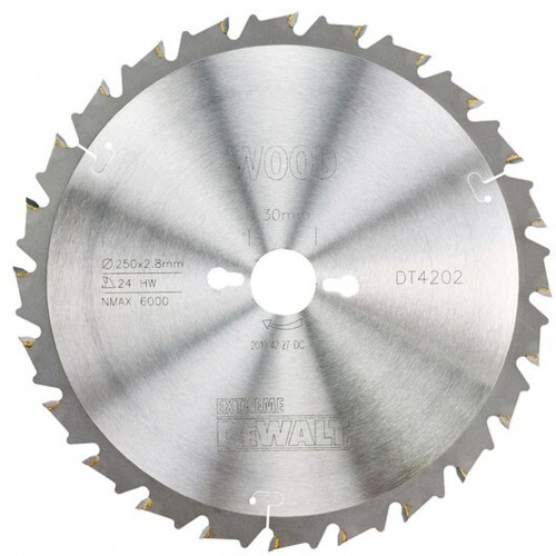 DeWALT DT4202 Lame de scie circulaire 250 x 30mm 24FZ