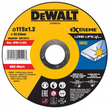 DeWALT DT43903 Disque a tronçonner 115x1,2x22,23mm Inox type 41 (plat)