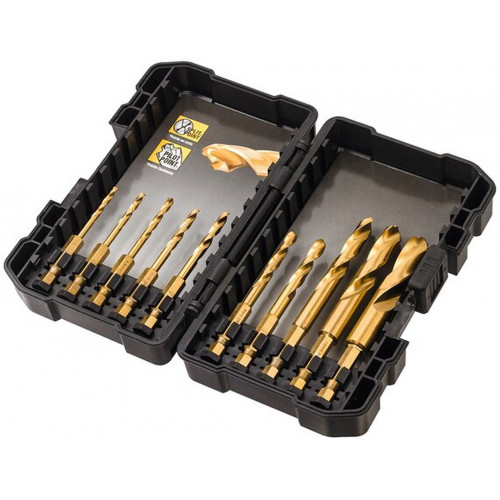 DeWALT DT50050 Jeu de forets a choc Titane 10 pieces