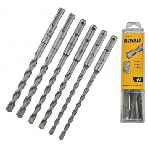 DeWALT DT60302 Forets pour marteau perforateur, 6 pieces, SDS-plus