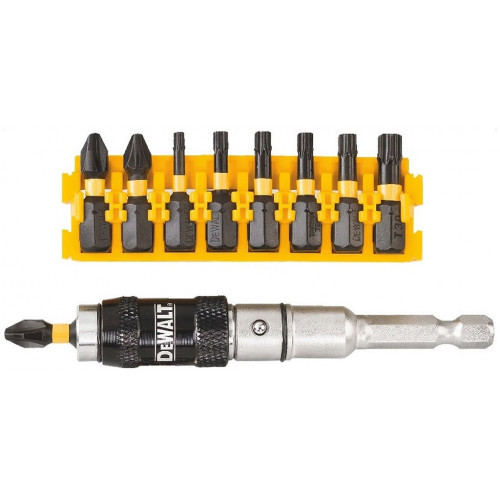 DeWALT DT70578T Jeu de 10 porte-embouts pliables avec embouts Extreme Impact Torsion