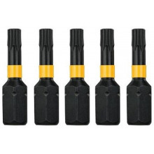 DeWALT DT7381T-QZ Embouts Impact Torsion Torx T20 × 25 mm, 5 pieces