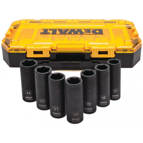 DeWALT DWMT74737-0 Jeu de 7 douilles profondes 1/2"