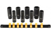 DeWALT jeu de 8 douilles longues a choc 1/2" DWMT86090-0