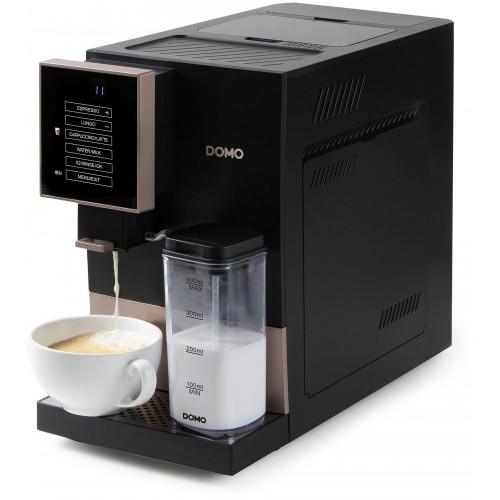DOMO Machine a espresso automatique 1350 W, noir et bronze DO743K