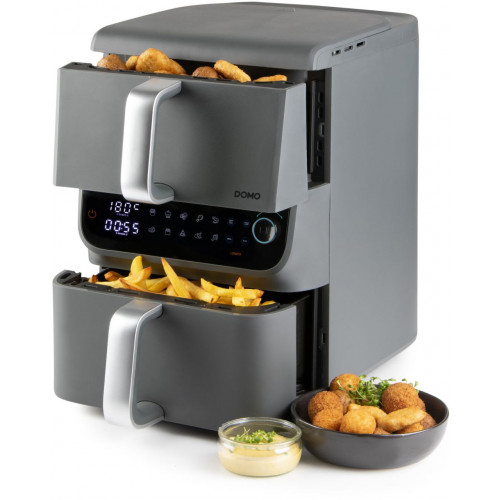 DOMO Friteuse a air chaud double 3,5+6,5 l DO549FR DOMO Friteuse a air chaud double 3,5+6,5 l DO549FR