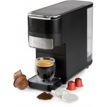 DOMO Machine a café 4-en-1 pour dosettes et capsules – noir DO748K