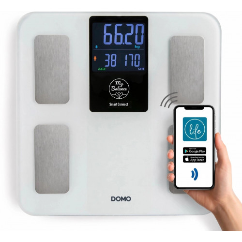 DOMO My Balance Pese-personne numérique intelligent DO9305W DOMO My Balance Pese-personne numérique intelligent DO9305W