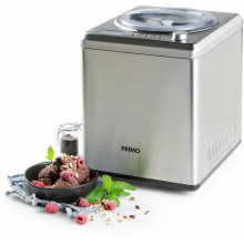 PRIMO Sorbetiere avec compresseur - acier inoxydable 2l/180W PR408IM
