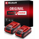 Einhell PXC Batterie 2x (18V/4,0Ah) Twinpack 4511629