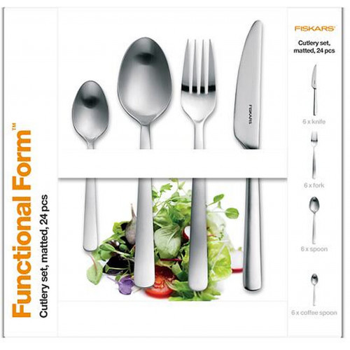 Set de couverts Fiskars 24 pcs, finition mate 1071624