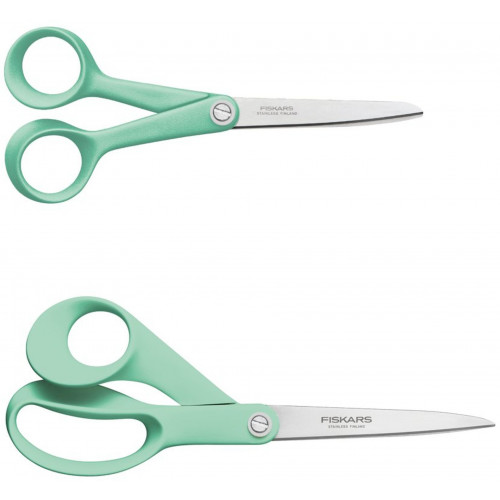 Fiskars Inspiration Mint Ciseaux (17 cm & 21 cm) 1084006 Fiskars Inspiration Mint Ciseaux (17 cm & 21 cm) 1084006
