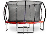 G21 SpaceJump Trampoline, 366 cm, rouge, avec filet de protection + échelle gratuite 69042